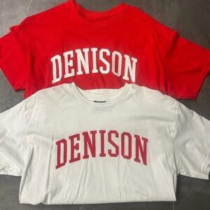 Denison university t shirt 
MV Sport Red & White Logo Tee